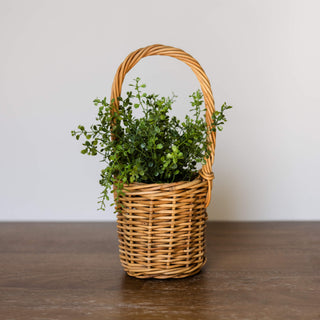Handmade Woven Plant Basket | Vintage