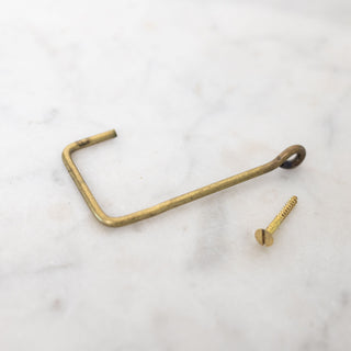 Simple brass single wall hook